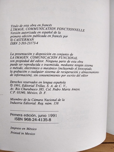 La Imagen. Comunicación Funcional, Abraham Moles 80n100