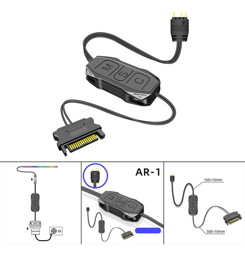 Nuevo Controlador Argb De 5v, Botón De 3 Pines, Fuente De