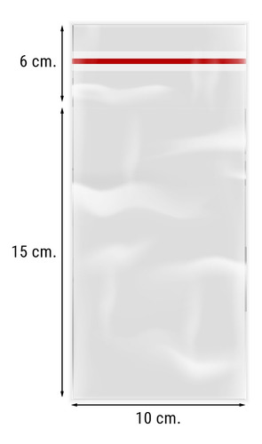 Imagen 2 de 10 de Bolsa Celofán Transparente 100 Unds 10x21 Cm Con Adhesivo