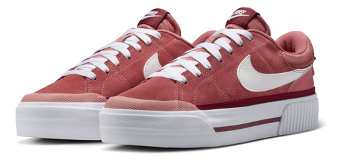 Tenis Para Mujer Nike Court Legacy Lift Rojo