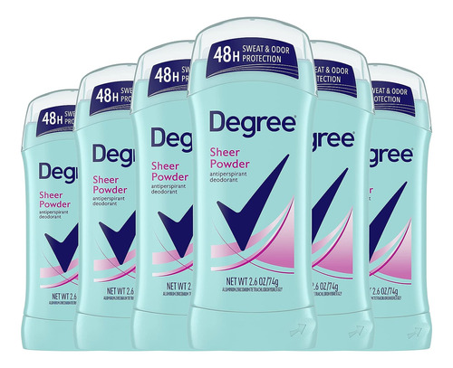 Paquete De 6 Desodorante Spray Degree Suave  Grado Antantio