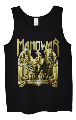 Polera Musculosa Manowar Battle Hymns Gold Metal Abominatron