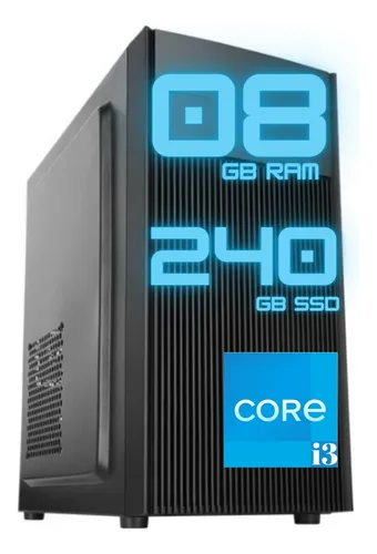 Pc Computador Cpu Intel Core I3 + Ssd 240gb 8gb Memória Nfe 8 Gb