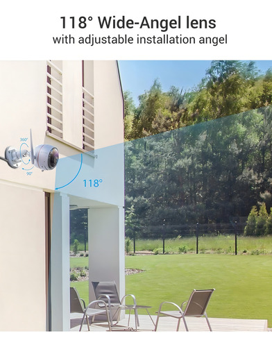 Câmera de segurança externa WiFi Ezviz CTq3w 1080 2mp