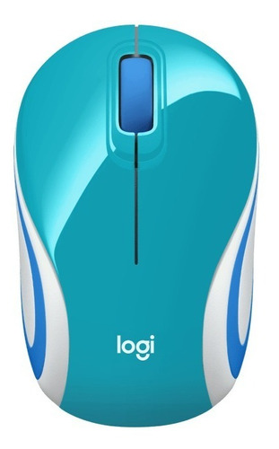 Mouse Mini Logitech M187 Inalámbrico Verde Azulado