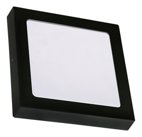 Plafon Led 18w Preto Quadrado 6500k - G-light