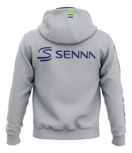 Sudadera F1 Ayrton Senna Busque Sua Verdade Gris Jaspe