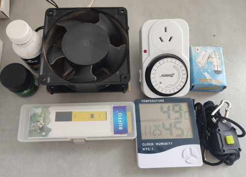 Led Ciclo Cultivo L72 + Medidor Ph + Termohigrometo + Cooler Violeta (Usado)