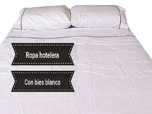 Juego De Sabanas Hoteleras 1 1/2 Pl 144 Hilos 100% Algodón