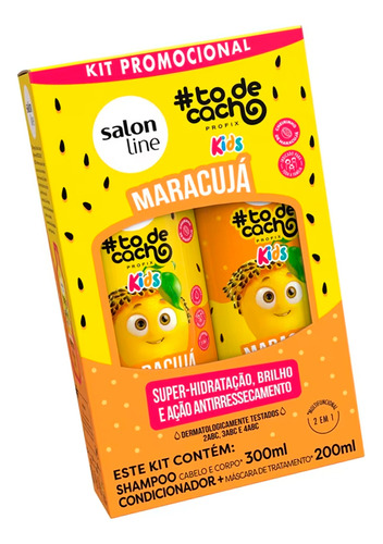 Salon Line Kids To De Cacho Maracuya Shampoo + Enjuague 3c