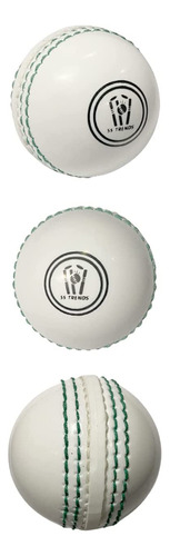 3 Bola Practica Cricket Pvc Sintetico Blanco Para 2.65 Oz