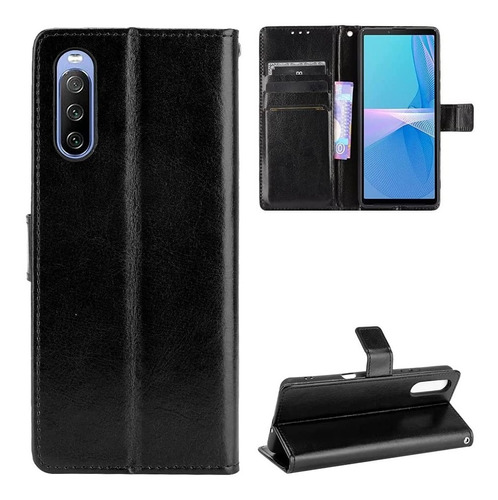 Sony Xperia 10 Iii Qiongni Carcasa Cuero Funda Case