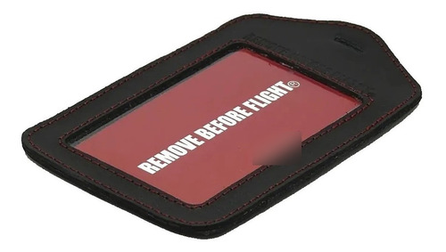 Porta Gafete  Piel - Red Thread  Remove Before Flight ®