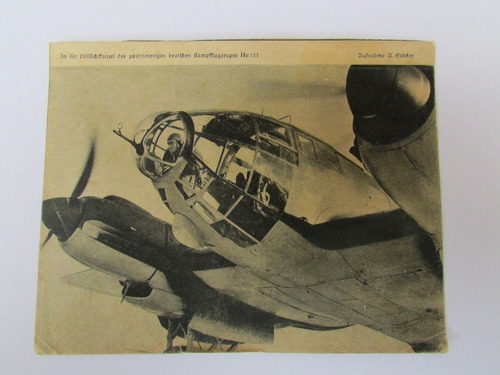 Ww2 Postal Aleman Avion Heinkel He111 H2