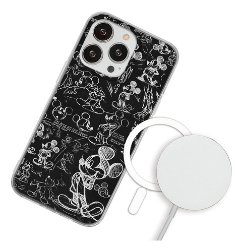 Funda Para iPhone Magsafe Mickey Mouse Con Tu Nombre