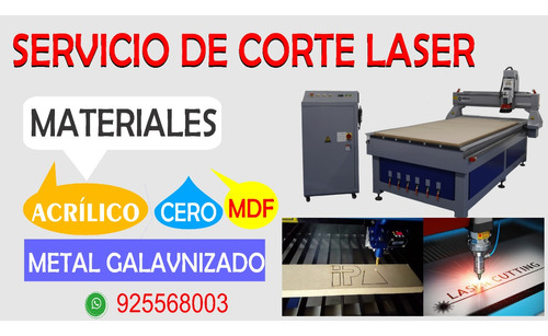 Corte Laser-metal-mdf-acero-acrilico- Etc.