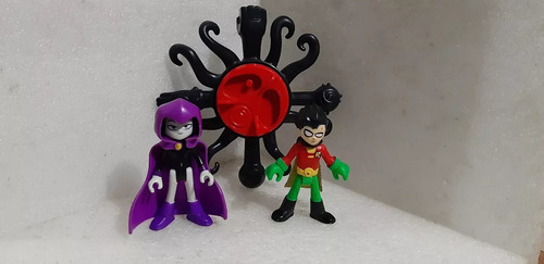 Dc Imaginext Lote Teen Titans Raven Y Robin Envió Grats Mr34 (Usado)
