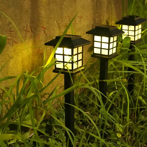 Pack 4 Unidades Focos Farol Solar Decoracion Exterior