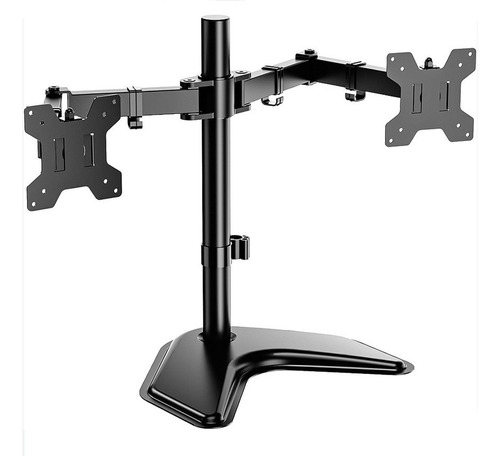 Soporte Doble Horizontal Apoyo Raitot 13 A 27 Monitor Fijo Led Tv Color Negro