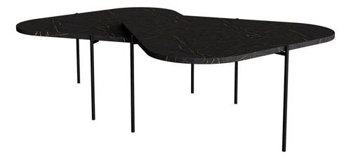 Mesa De Centro Palheta - Reali- 130cm C X 65cm Largura X Wt