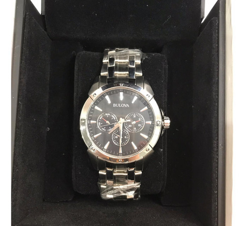 Relogio Bulova Qtz Todo Em Aço À Prova D'água Mod Wb21632t
