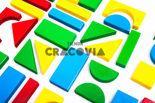 Juego Construcción Madera Bloques Gigantes Didactico 40 Pcs