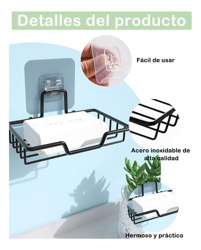2 Piezas Jaboneras Para Baño, Porta Jabón, Adecuado Para