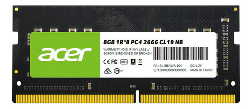 Memoria Sodimm Ddr4 Acer 8gb Sd100 Pc4-21300 Bl.9bwwa.204 /vc