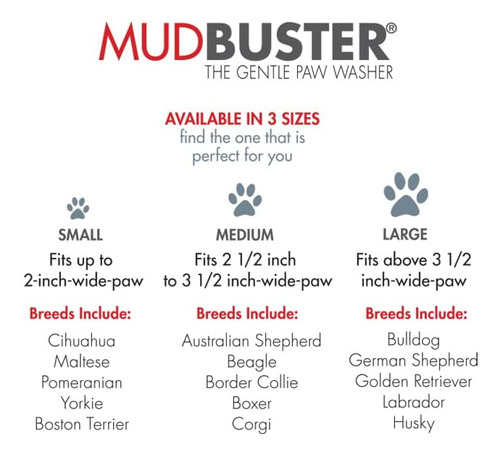Limpador Portátil De Pata De Cachorro Dexas Mudbuster, Médi