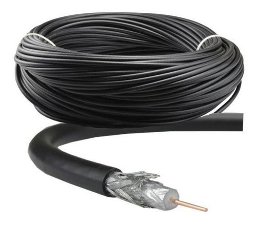 Cable Coaxial Rg6 Negro Por Metro