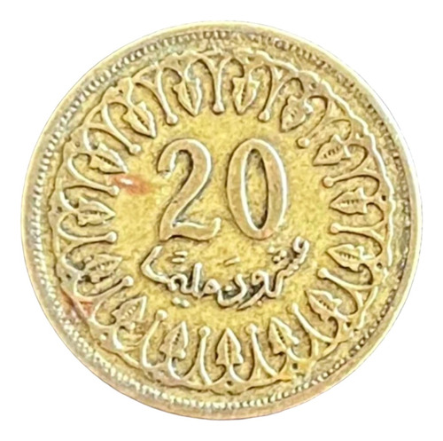 Túnez - 20 Milliemes - Año 1996 - Km #307 - África