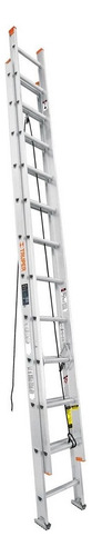 Escalera Extensible 24 Pasos Capacidad 150 Kg Truper 16028 Color Plateado