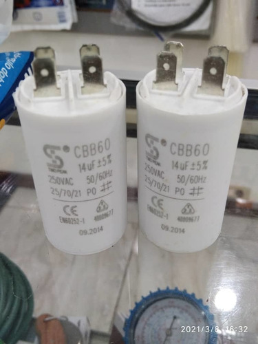    Capacitor 14mf 250vac Bomba De Agua 1/2 Hp