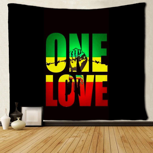 Nell Tapiz Para Colgar Pared Diseño Reggae Rasta One Love X