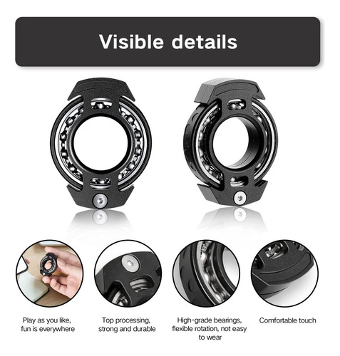 D Anillo Fidget Spinner Vkridi, For Adultos, Alivia Estrés