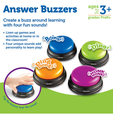 Conjunto De 4 Recursos De Aprendizagem Do Answer Buzzers Par