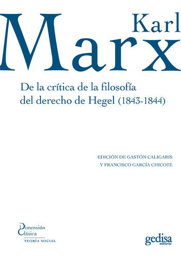 De La Crítica De La Filosofía Del Derecho De Hegel -   - *