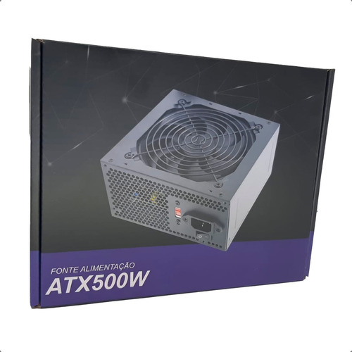 Fonte Atx 500w Real Bpc/5330-b 24 Pinos Box Preto