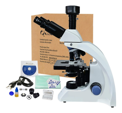 Microscopio Quasar Qm30 Trinocular 2500x Con Ocular Usb