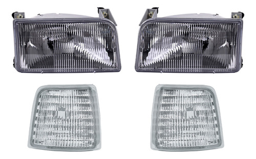 Cuartos + Faros 4 Piezas Depo F-350 1992-1996