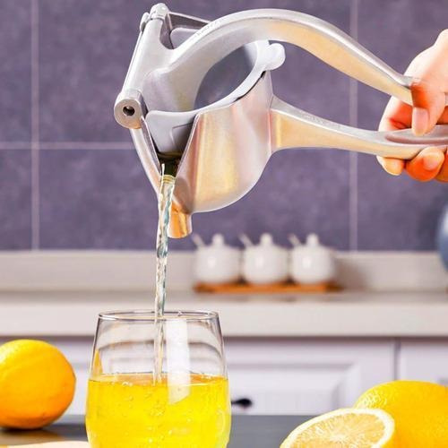Exprimidor manual de frutas para jugo de limón y naranja de aluminio