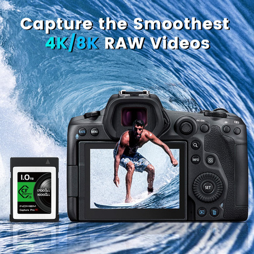 Tarjeta Dee Memoria Cfexpress Tipo B Raw 4k/8k 1tb 1700mbs