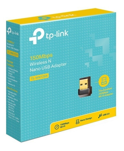 Imagem 2 de 4 de Adaptador Wireless Usb Nano N 150mbps Tp-link Tl-wn725n