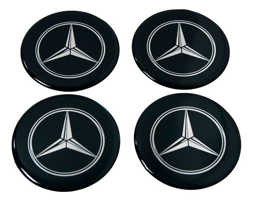 Adesivo Emblema Resinado Roda Mercedes 75mm Cl6