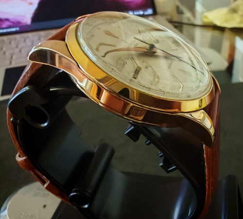 Cronógrafo Valjoux 22 Corda Manual Invicta Ouro 20 Microns (Usado)