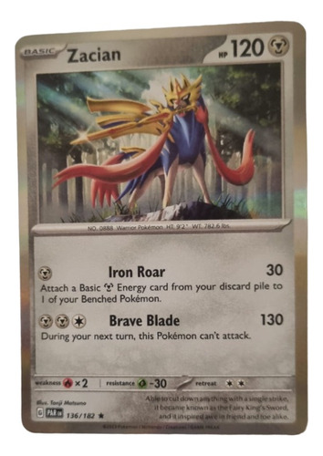 Zacian Holo Rare  Pokémon Tcg Original+10 Cartas