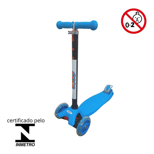 Kit Patinete Infantil 3 Rodas Regulável + Kit Proteção