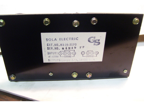 New Sola Electric 83-15-2170 Power Supply 15vdc 0.7a Ccs