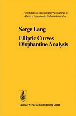 Libro Elliptic Curves : Diophantine Analysis - S. Lang