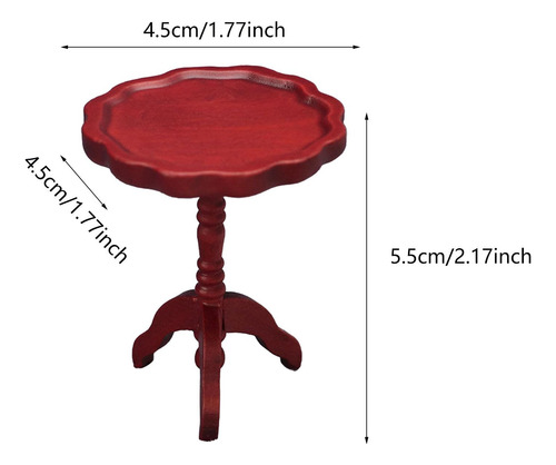 1:12 Simulación De Mesa De Casa De Muñecas Para Rojo